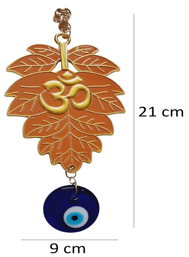 ARTISKRITI Om Evil Eye Hanging Home Decoration Items for Living Room Nazar Battu for Home House Entrance Door, Light Orange - Image 4